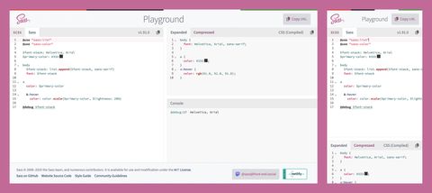 Sass playground for large and small screens